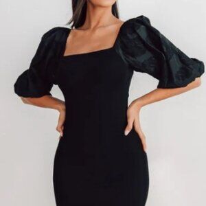 Baltic Born - Weyland Bodycon Midi Dress, Black Small NWT
